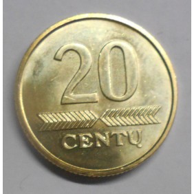 LITHUANIA 20 Centu 2007