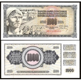 YUGOSLAVIA 1000 Dinara 1974