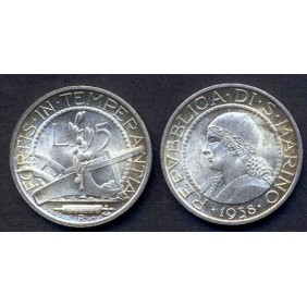 SAN MARINO 5 Lire 1938 AG