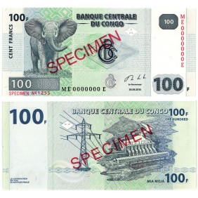 CONGO DEMOCRATIC 100 Francs...