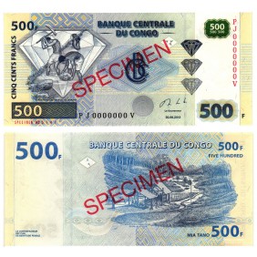 CONGO DEMOCRATIC 500 Francs...