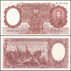 ARGENTINA 100 Pesos 1957