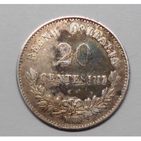 20 Centesimi 1863 M Valore AG