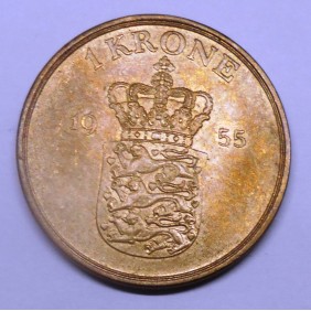 DENMARK 1 Krone 1955