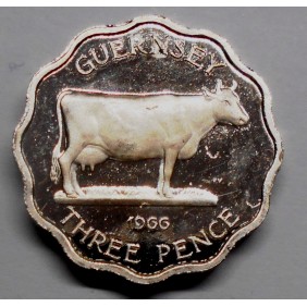 GUERNSEY 3 Pence 1966 Proof