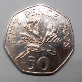 GUERNSEY 50 Pence 2008...