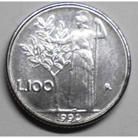 100 Lire 1990 doppio bordo FDC