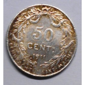 BELGIUM 50 Centimes 1911 AG...