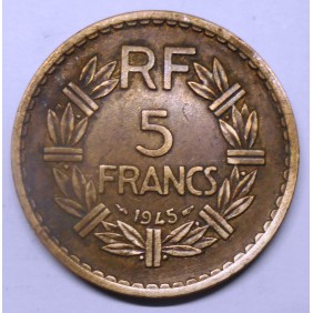 FRANCE 5 Francs 1945 br.