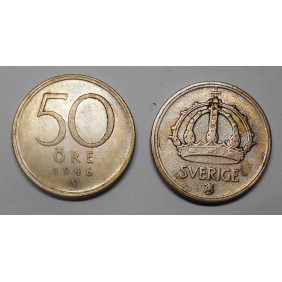 SWEDEN 50 Ore 1946 AG