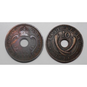 EAST AFRICA 10 Cents 1924...