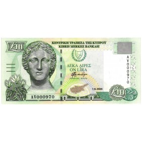 CYPRUS 10 Pounds 2003 Low...