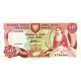 CYPRUS 50 Cents 1984
