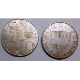 AUSTRIA 10 Schilling 1957 AG
