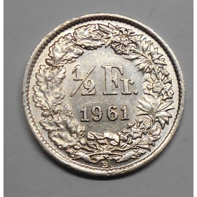 SWITZERLAND 1/2 Franc 1961 AG