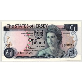 JERSEY 1 Pound 1976 Low Serial