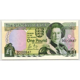 JERSEY 1 Pound 1989 Low Serial