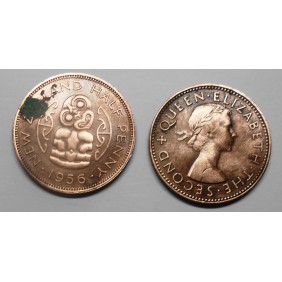 NEW ZEALAND 1/2 Penny 1956