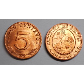 BOLIVIA 5 Centavos 1970