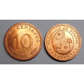 BOLIVIA 10 Centavos 1973
