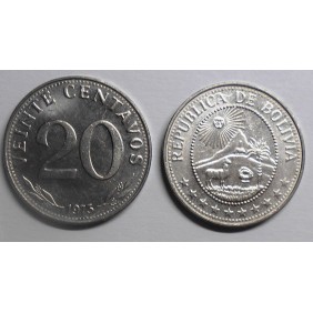 BOLIVIA 20 Centavos 1973