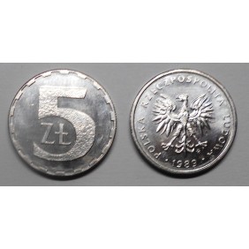 POLAND 5 Zlotych 1989