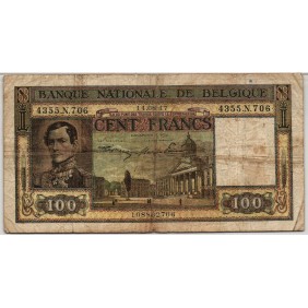 BELGIUM 100 Francs 14.08.1947
