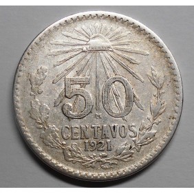 MEXICO 50 Centavos 1921 AG
