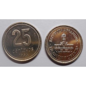 ARGENTINA 25 Centavos 1994