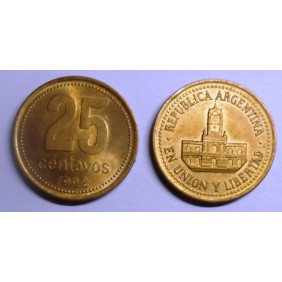 ARGENTINA 25 Centavos 1992