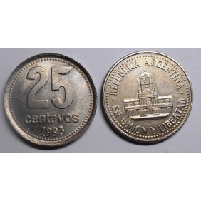 ARGENTINA 25 Centavos 1993...