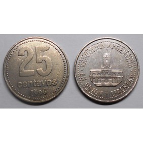 ARGENTINA 25 Centavos 1996