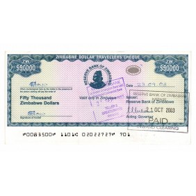ZIMBABWE 50.000 Dollars 2003