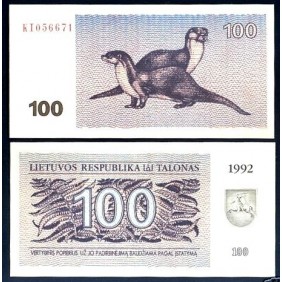 LITHUANIA 100 Talonas 1992