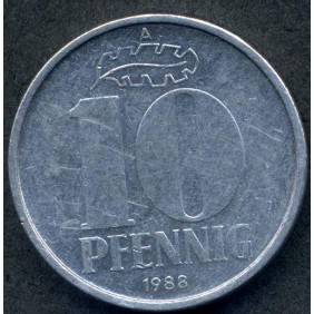 DDR 10 Pfennig 1988
