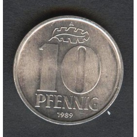 DDR 10 Pfennig 1989