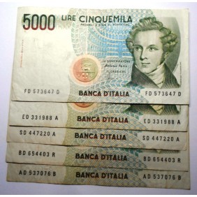 5000 Lire Bellini 1985...