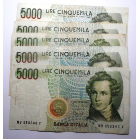 5000 Lire Bellini 1985...