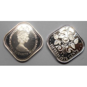 BAHAMAS 15 Cents 1972 PROOF