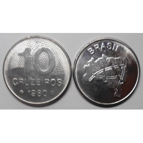 BRAZIL 10 Cruzeiros 1980