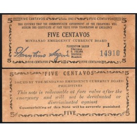 PHILIPPINES 5 Centavos 1943