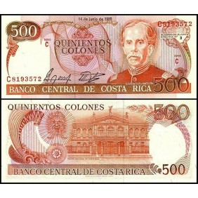 COSTA RICA 500 Colones 1989