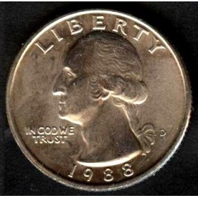 USA Washington Quarter 1988 D