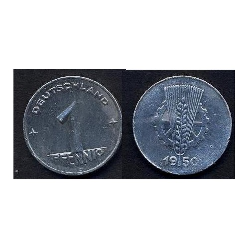 DDR 1 Pfennig 1950E