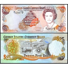 CAYMAN ISLANDS 25 Dollars 1996