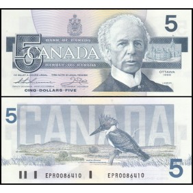 CANADA 5 Dollars 1986