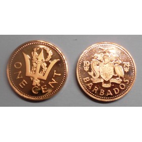 BARBADOS 1 Cent 1974 Proof