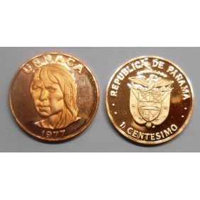 PANAMA 1 Cent 1977 Urraca...