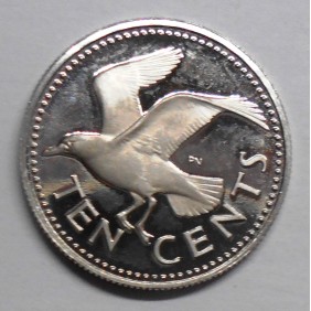 BARBADOS 10 Cents 1976...