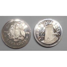 BARBADOS 25 Cents 1976 - 10...